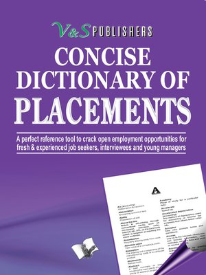 cover image of Concise Dictionary Of Placements